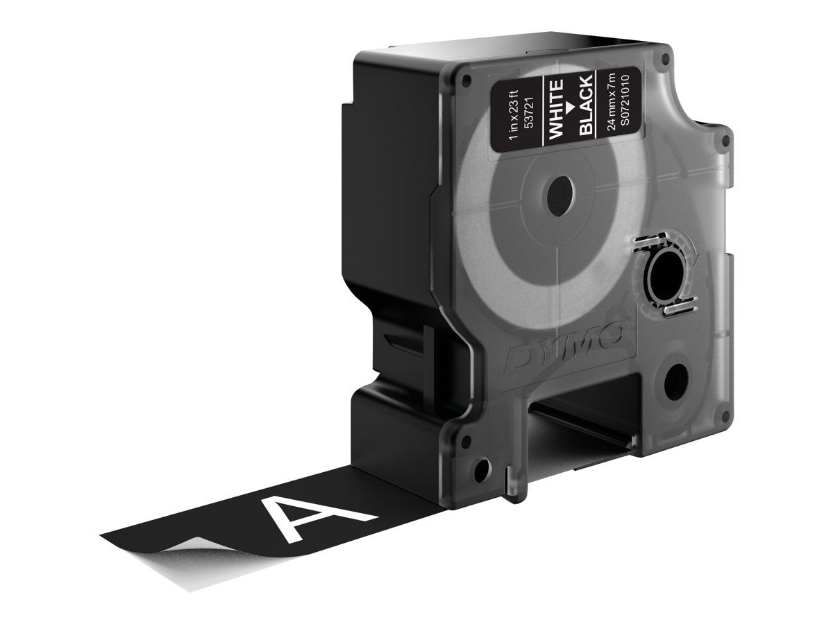 Dymo D1 - Selbstklebend - Weiß auf Schwarz - Rolle (2,4 cm x 7 m)