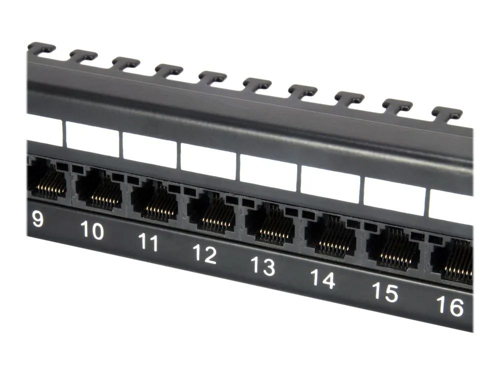 Equip Pro - Patch Panel - CAT 6 - RJ-45 X 24 - Schwarz - 1U - 48.3 cm (19")