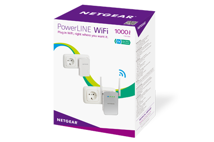 Netgear Powerline PLW1000 - Powerline Adapterkit 1GbE, HomePlug AV (HPAV)