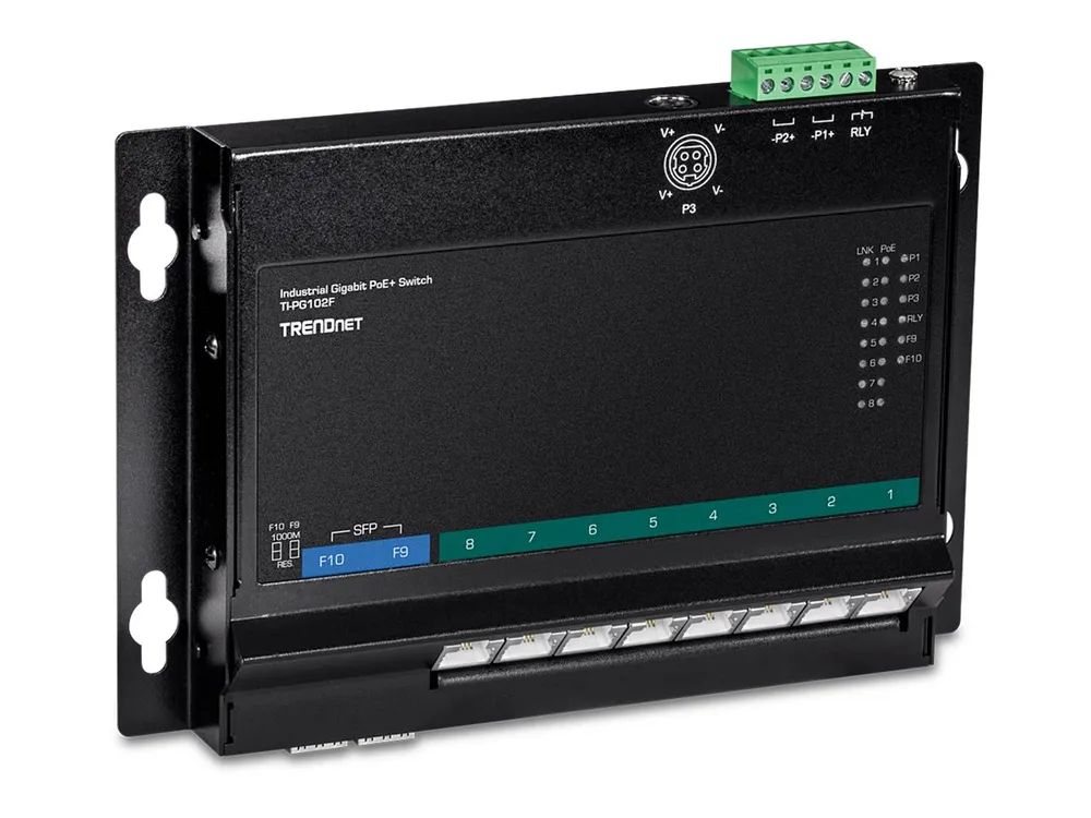 TRENDnet TI-PG102F - Industrial - Switch - 8 x 10/100/1000 (PoE+)