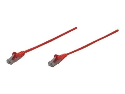 Intellinet Network Patch Cable, Cat6, 1m, Red, CCA, U/UTP, PVC, RJ45, Gold Plated Contacts, Snagless, Booted, Lifetime Warranty, Polybag - Patch-Kabel - RJ-45 (M)