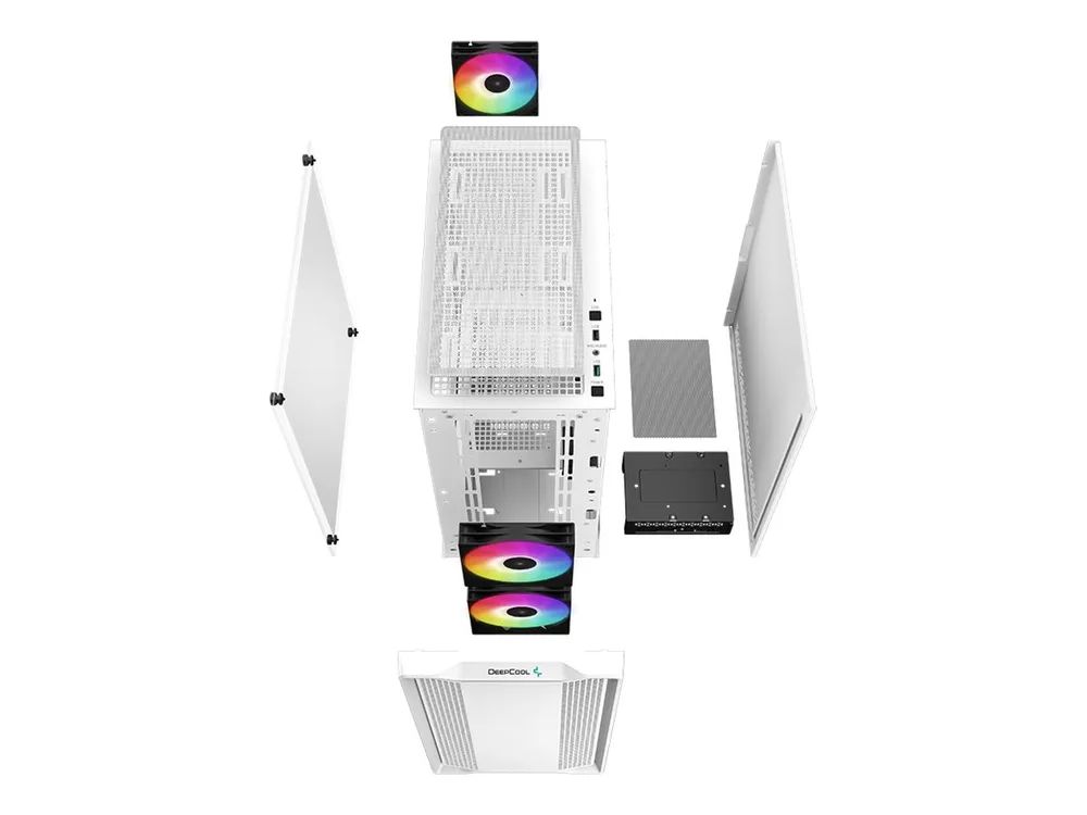 Deepcool CC360 WH ARGB - FT - Mini-ITX - Seitenteil mit Fenster (gehärtetes Glas)