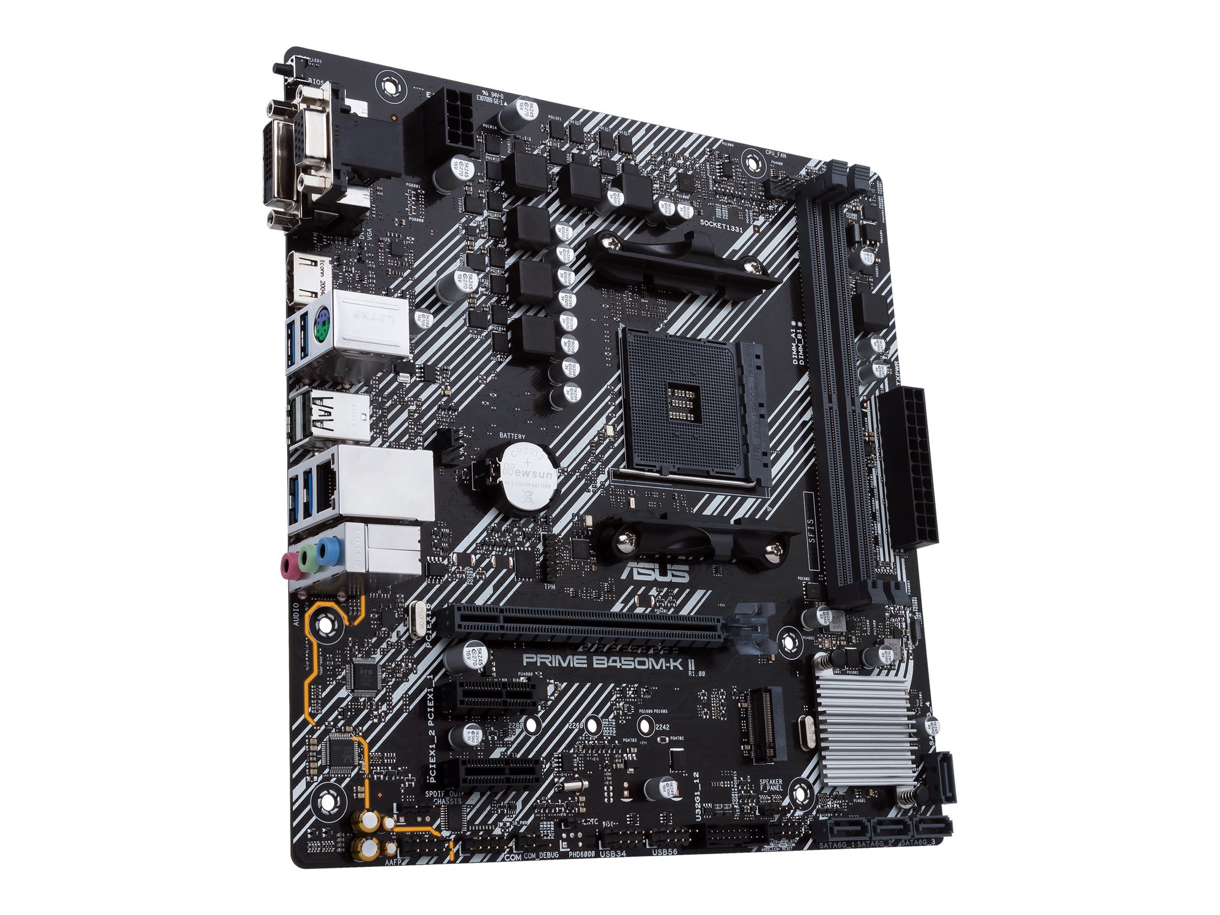 ASUS PRIME B450M-K II - Motherboard - micro ATX - Socket AM4 - AMD B450 Chipsatz - USB 3.2 Gen 1 - Gigabit LAN - Onboard-Grafik (CPU erforderlich)