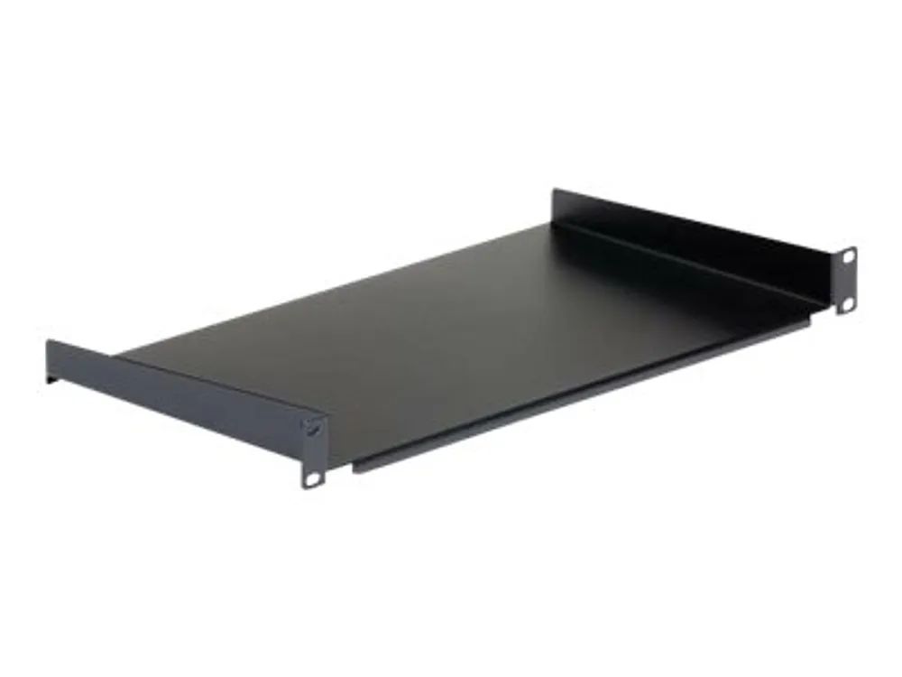 StarTech.com Server Rack Fachboden 1 HE - 25 cm Tief - Stahl - Rack - Regal - Schwarz - 1U - 25.4 cm (10")
