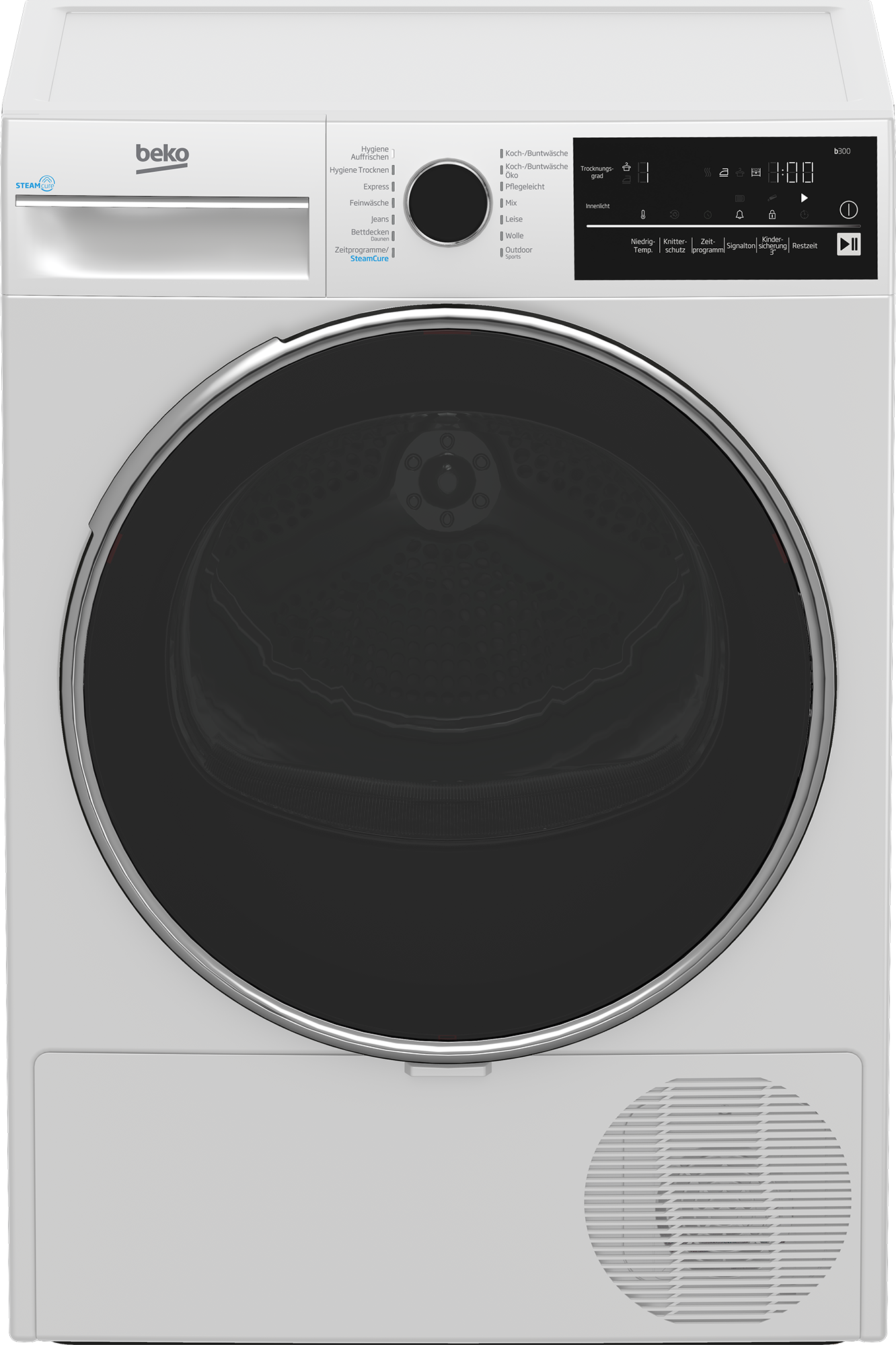 Beko B3T42240S Wärmepumpentrockner mit Innenraumbeleuchtung, 1-8kg, Weiß