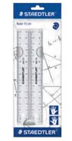 STAEDTLER Mars 562 PB - Lineal - 15 cm - durchsichtig (Packung mit 2)