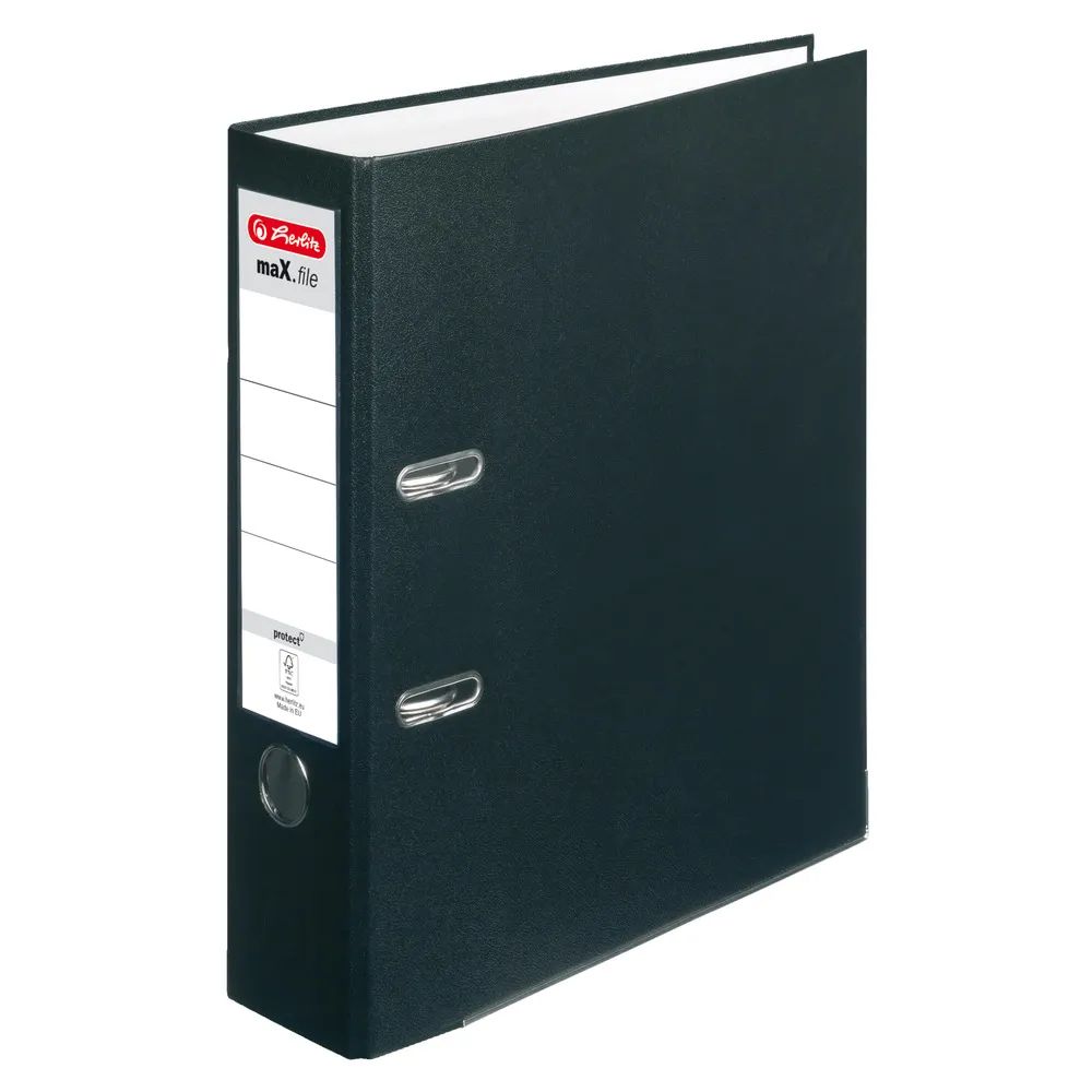 herlitz Ordner maX.file protect A4 8cm schwarz