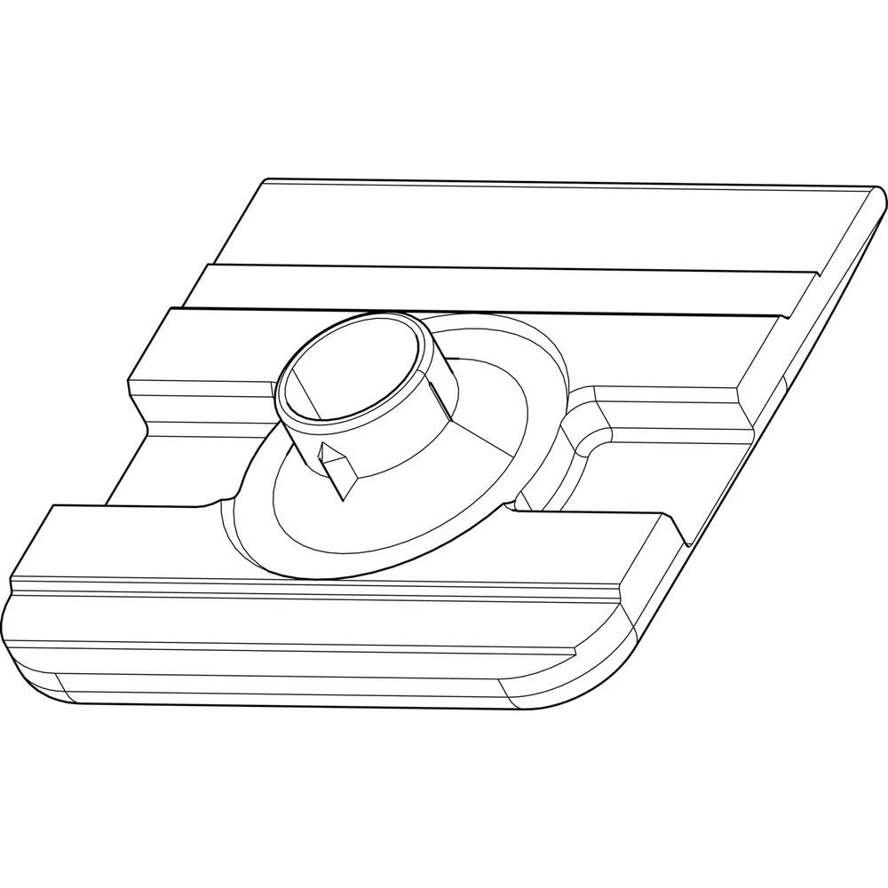 ROTO NT/NX Falzauflauf Flügelteil Falzluft 13 mm Falztiefe 21 mm grau (350403)