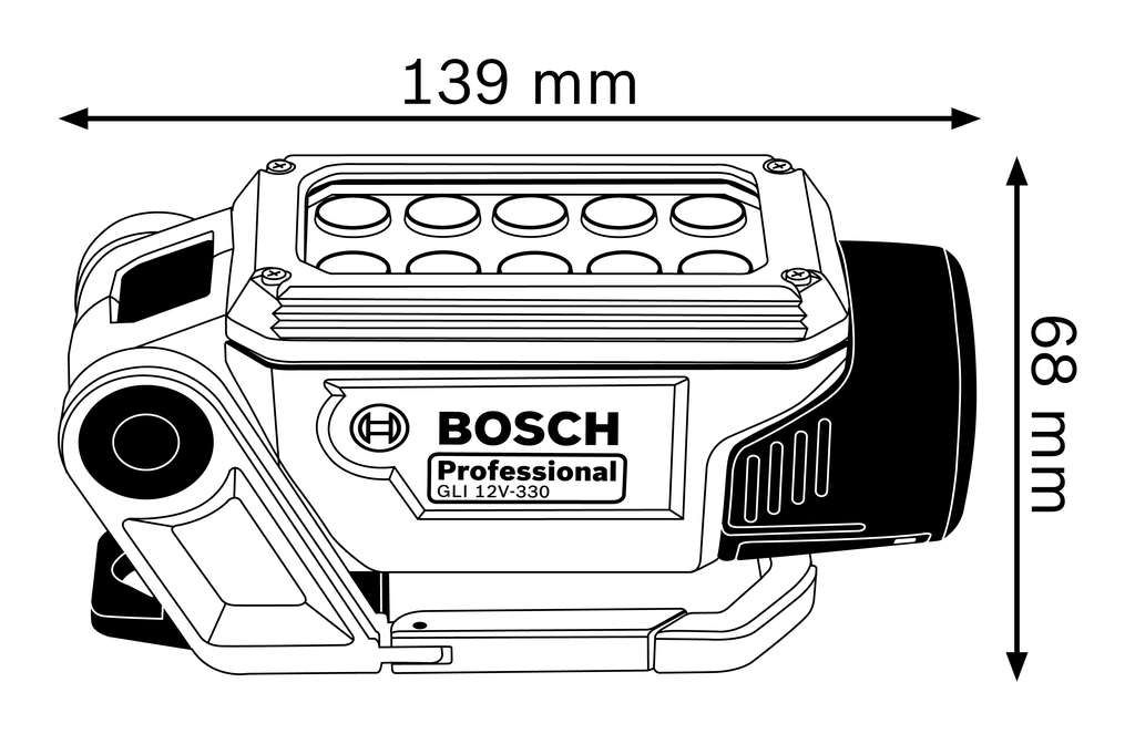 Bosch Professional GLI 12V-330 Lampe(C) solo CLC