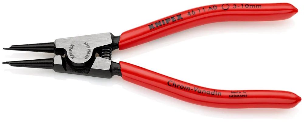 KNIPEX Sicherungsringzange für Außenringe auf Wellen mit Kunststoff überzogen schwarz atramentiert 140 mm