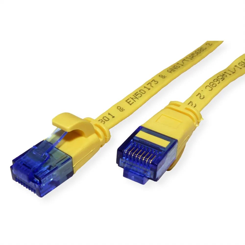 VALUE Patchkabel Cat.6A (Class EA) UTP, extra-flach, gelb, 1,5 m
