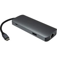 Inter-Tech Adapter Argus H-428 7in1 USB C HDMI 4K PD 100W - Adapter - Digital/Daten