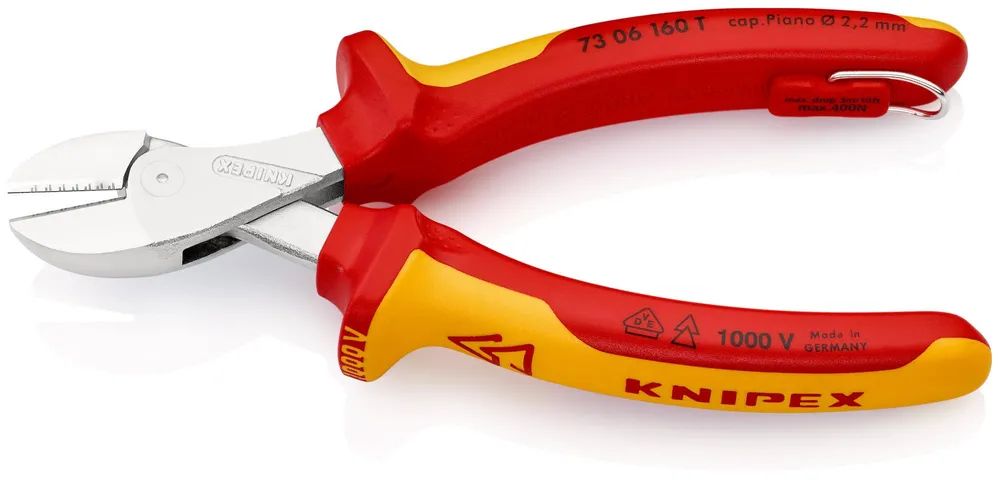 KNIPEX 73 06 160 T X-Cut® Kompakt-Seitenschneider isoliert mit 2K-Hüllen 160 mm