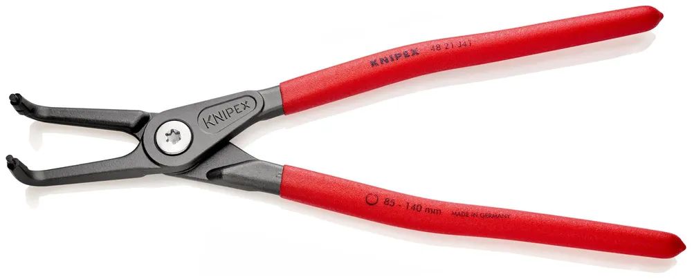 KNIPEX Präzisions-Sicherungsringzange für Innenringe in Bohrungen mit rutschhemmendem Kunststoff überzogen grau atramentiert 305 mm