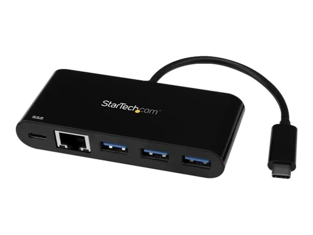 StarTech.com USB-C auf Ethernet Adapter mit 3 Port USB 3.0 Hub und Stromversorgung