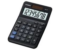 Casio MS-8F - Desktop - Einfacher Taschenrechner - 8 Ziffern - Batterie/Solar - Schwarz