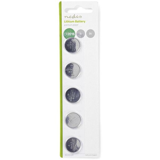 Nedis KNOPFZELLENBATTERIE CR 2016 3V / NEDIS BALCR20165BL/5STK BALCR20165BL