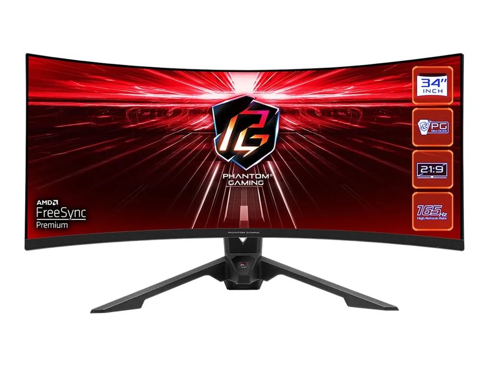 ASRock Phantom Gaming PG34WQ15R3A - LED-Monitor - Gaming - gebogen - 86.4 cm (34")