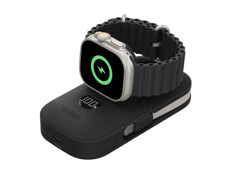 Belkin BoostCharge Pro - Powerbank - mit Apple Watch Ladegerät - 10000 mAh - 45 Watt - Fast Charge (2 x USB-C)