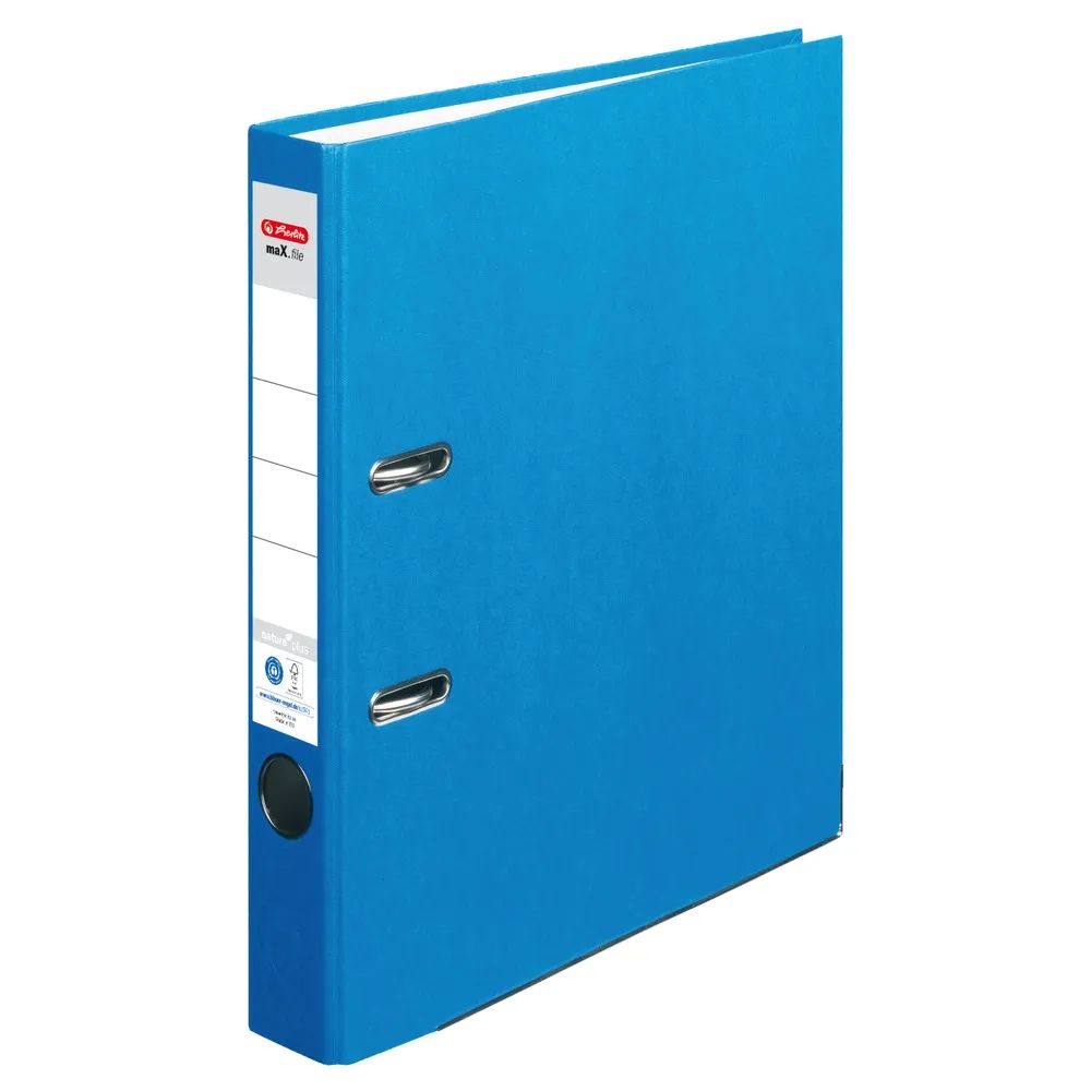 herlitz Ordner maX.file nature plus, A4, 5cm, blau
