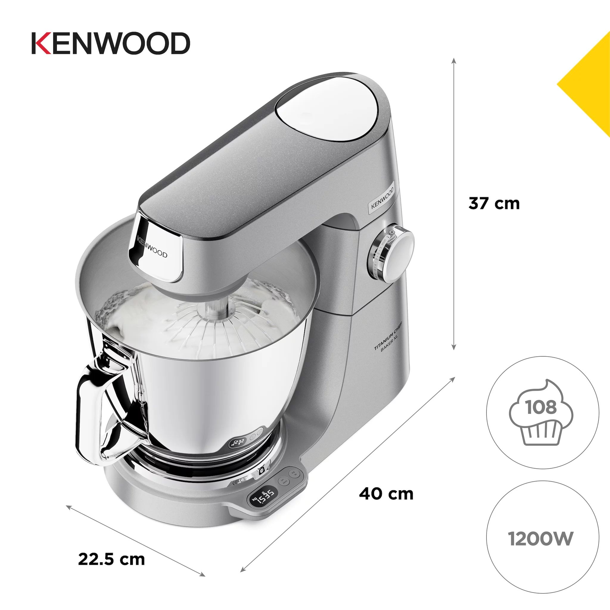 Kenwood Küchenmaschine Titanium Chef Baker XL KVL85.004SI