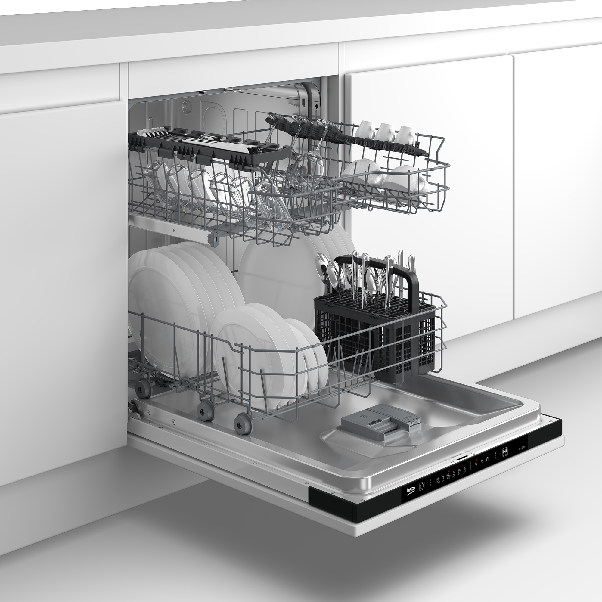 Beko BDIN36432 Einbaugeschirrspüler Vollintegrierbar -60cm - 14 MG
