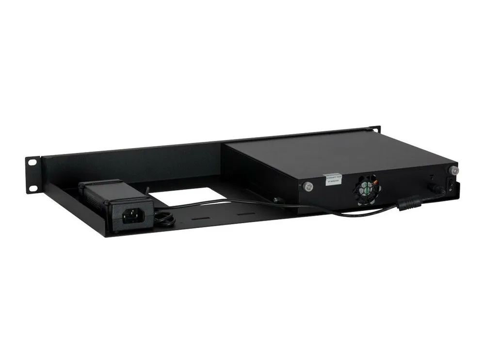 Rackmount.IT CP-RACK RM-CP-T4 - Montagesatz für Netzwerkgeräte - Rack montierbar - Jet Black, RAL 9005 - 1U - 48.3 cm (19")
