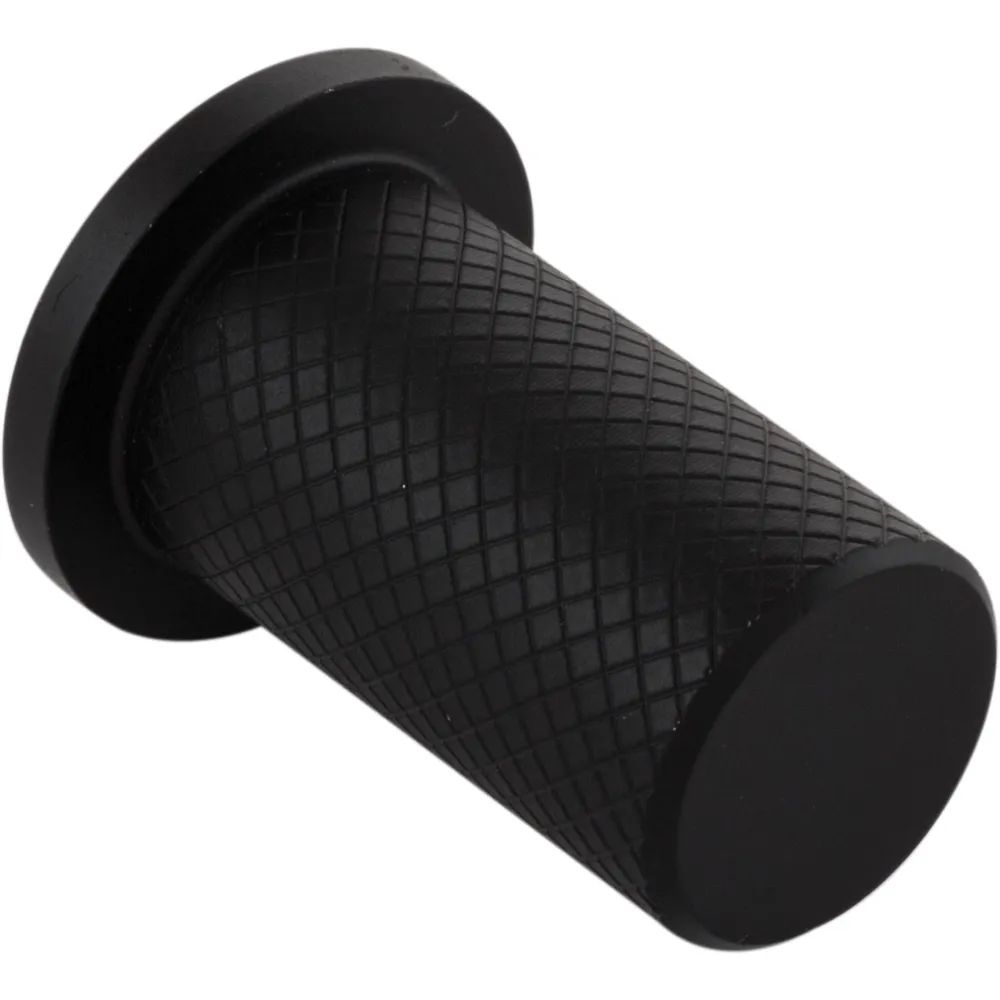Furnipart Möbelknopf Harlequin Ø 17 , Tiefe 33 mm, Edelstahl gerändelt schwarz