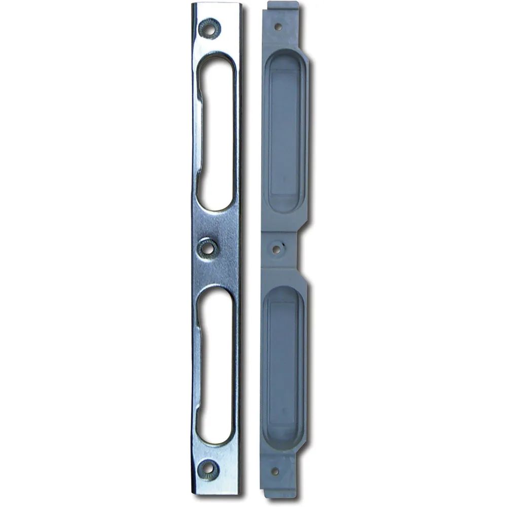Dormakaba Schließblech U-Form m. PVC-Einlage 190 x 20 x 0,75 mm, rund, verzinkt silber