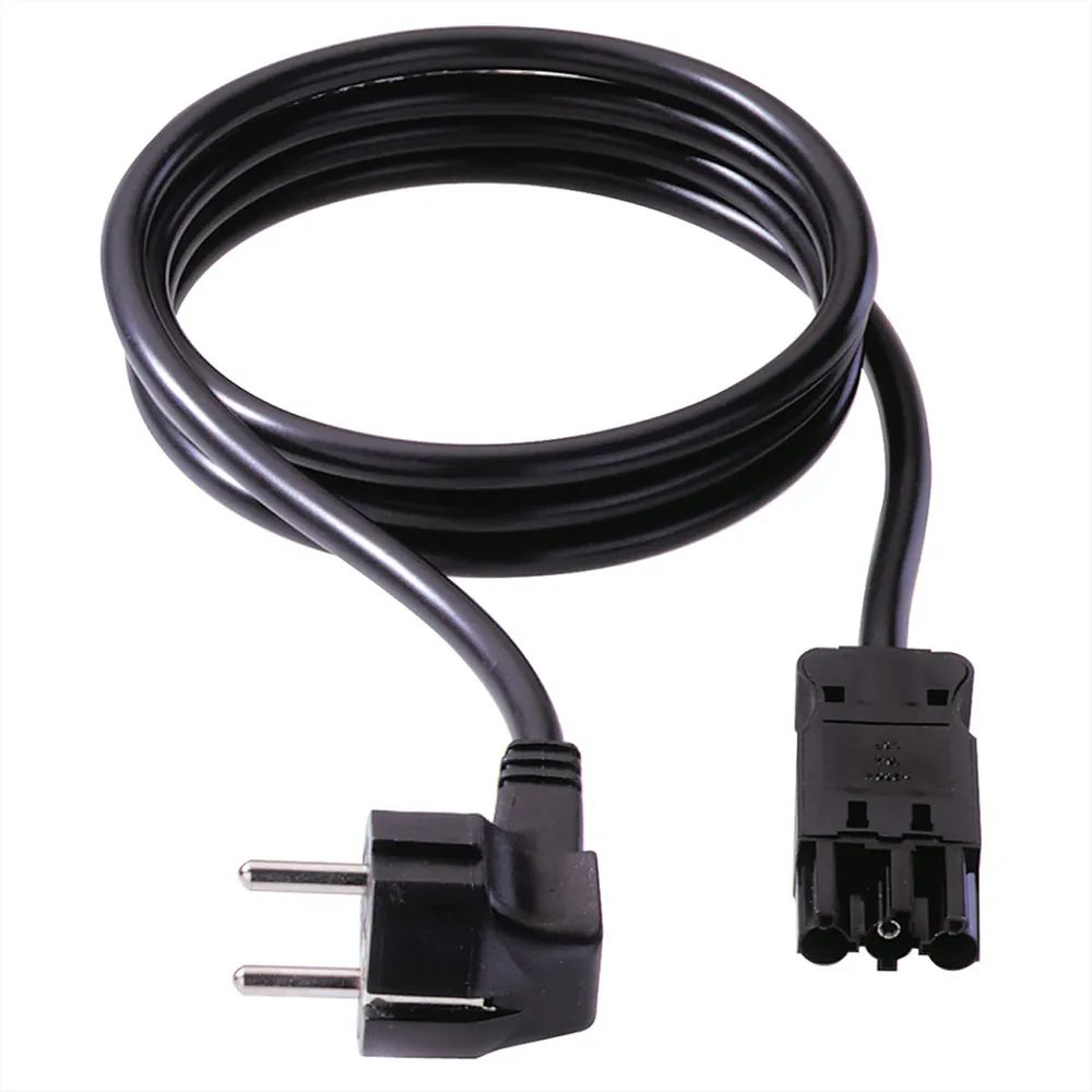 BACHMANN Gerätezuleitung Schutzkontakt/Gerätekupplung GST18-3, halogenfrei, schwarz, 3 m