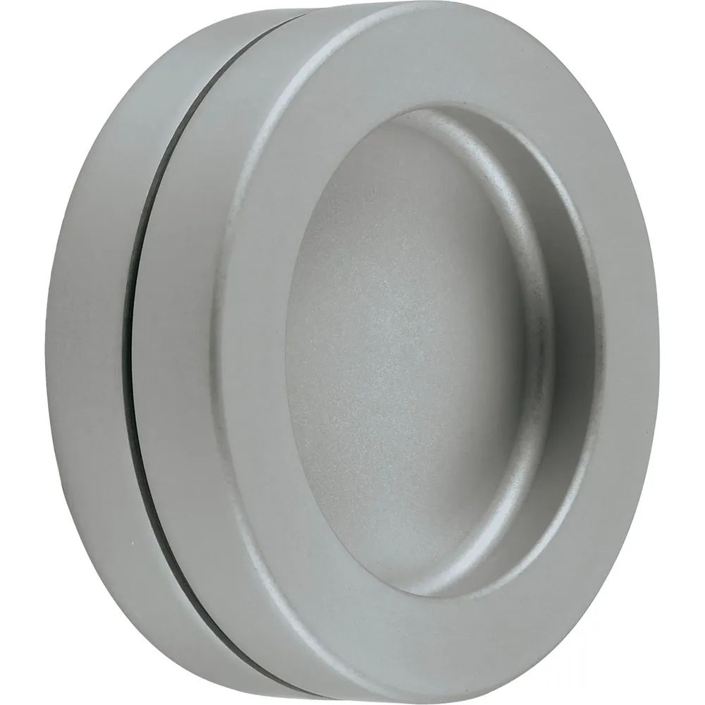 KWS Schiebetürmuschelpaar selbstklebend, Ø 65mm, Aluminium Edelstahl Effekt