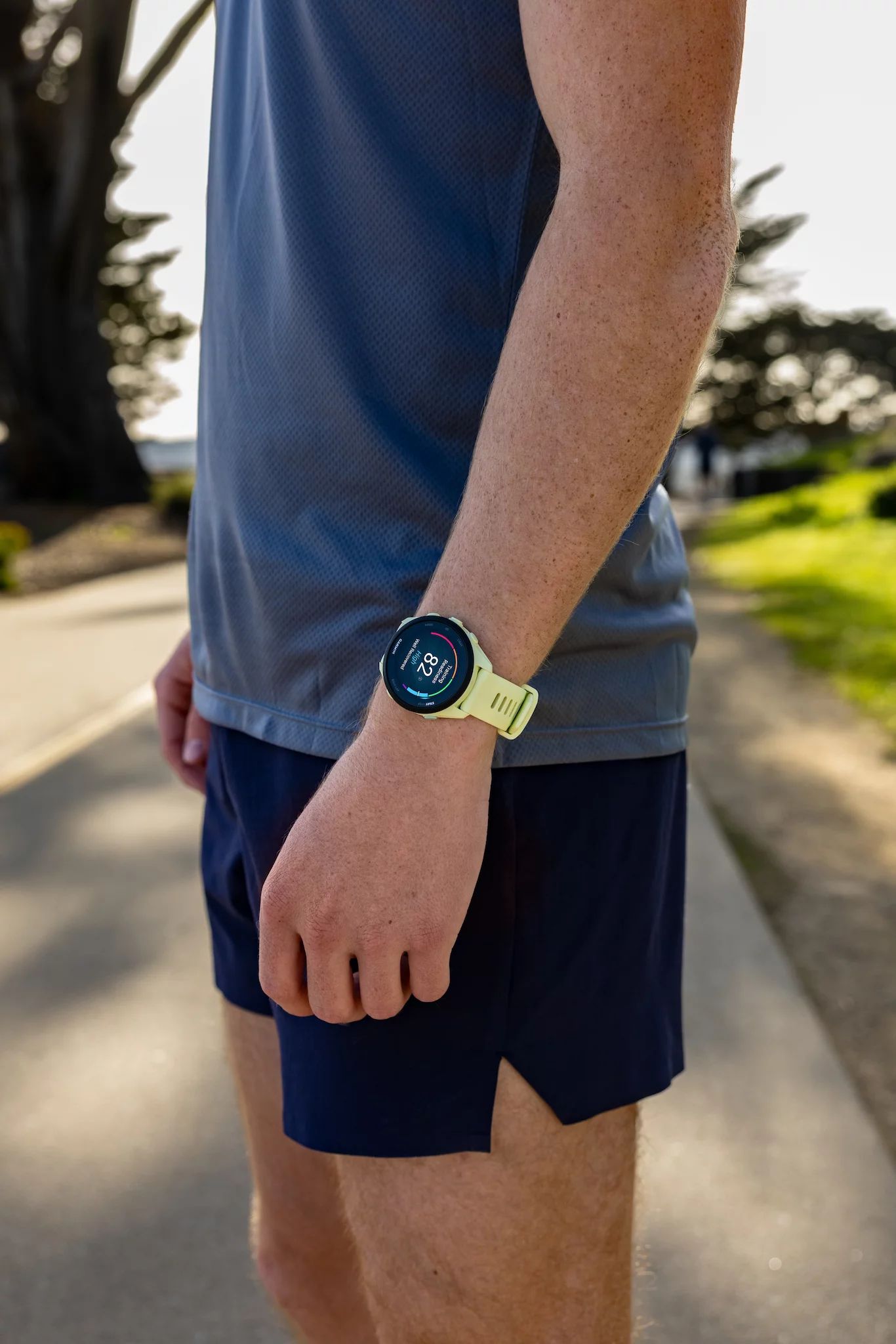 Garmin Forerunner 70 Zitrone/Schwarz mit Schnellwechsel-Silikon-Armband