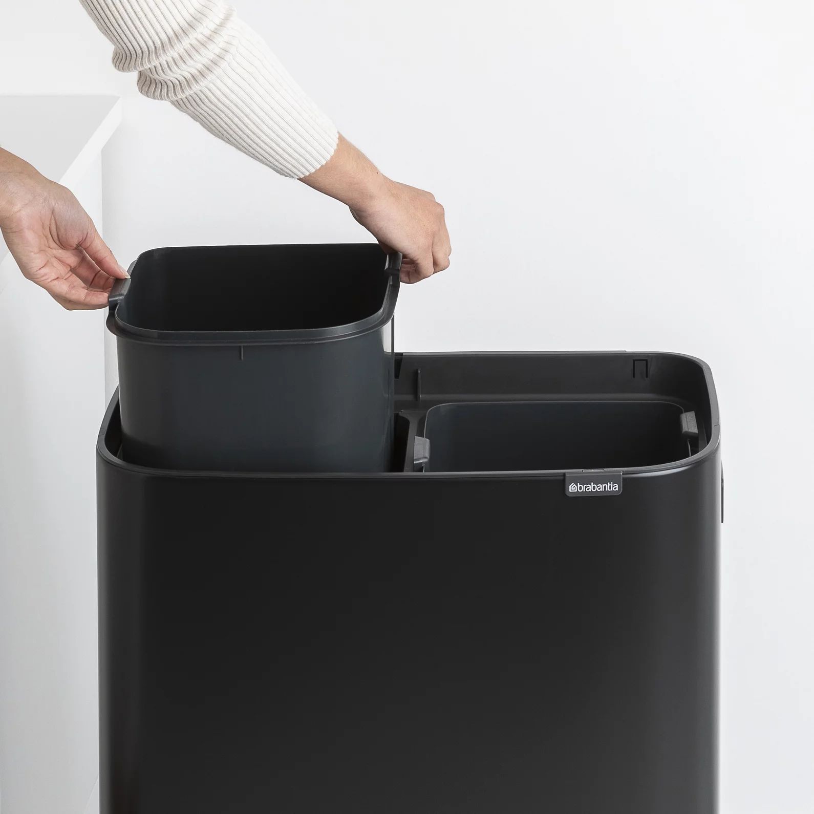 Brabantia Bo Touch Bin Hi 2 x 30L mit 2 Kunststoffeinsätzen