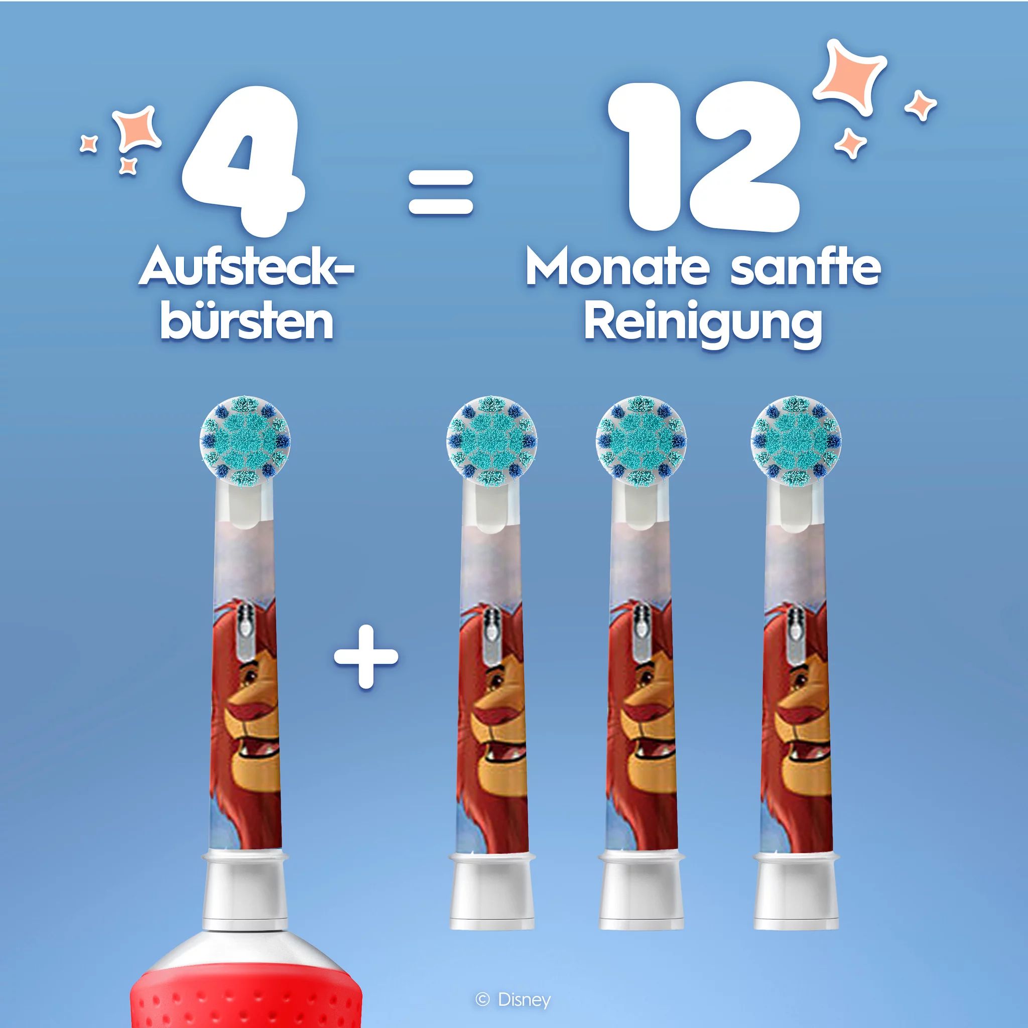 Oral-B Aufsteckbürsten Kids König der Löwen 4er