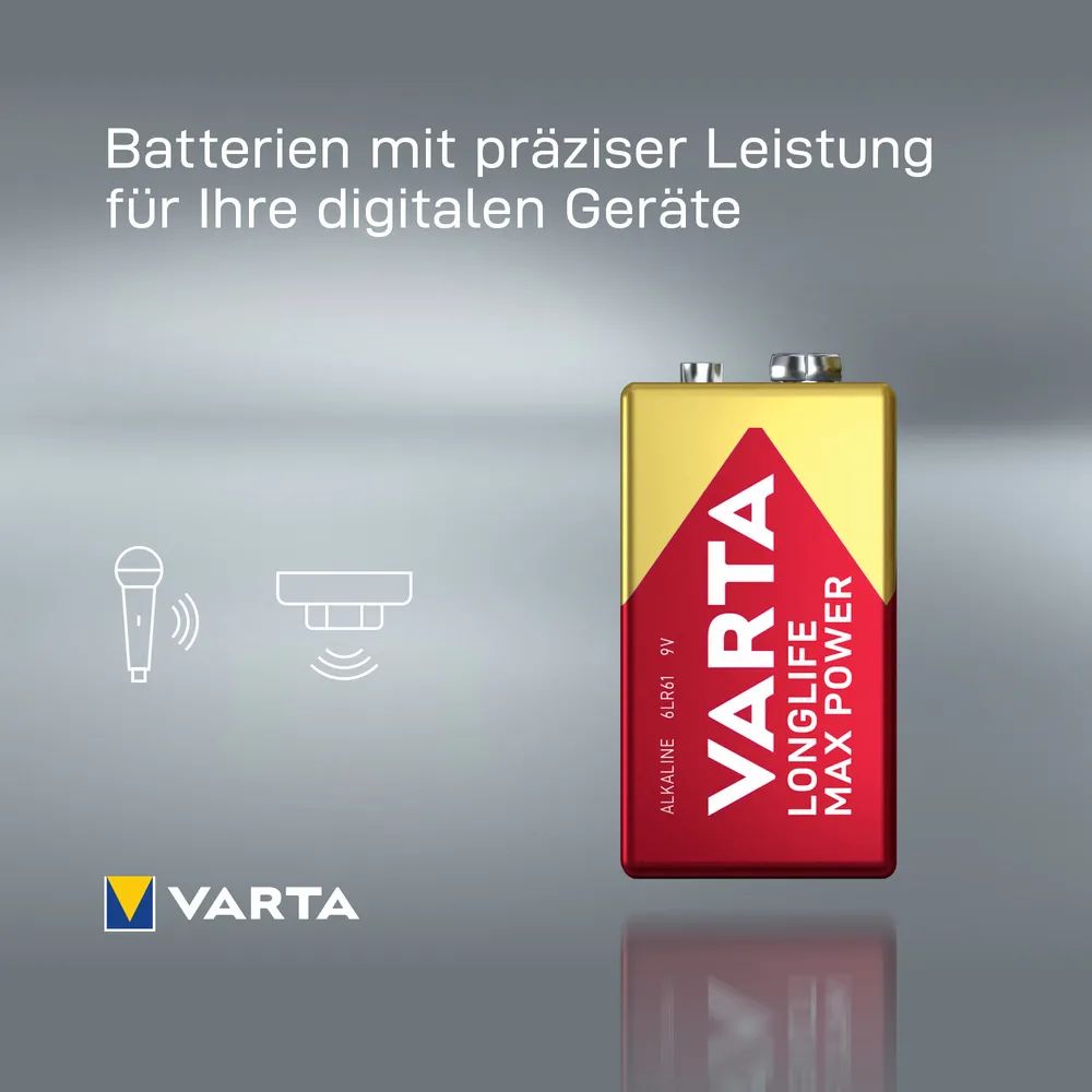 VARTA LONGLIFE Max Power 9V Blister 1