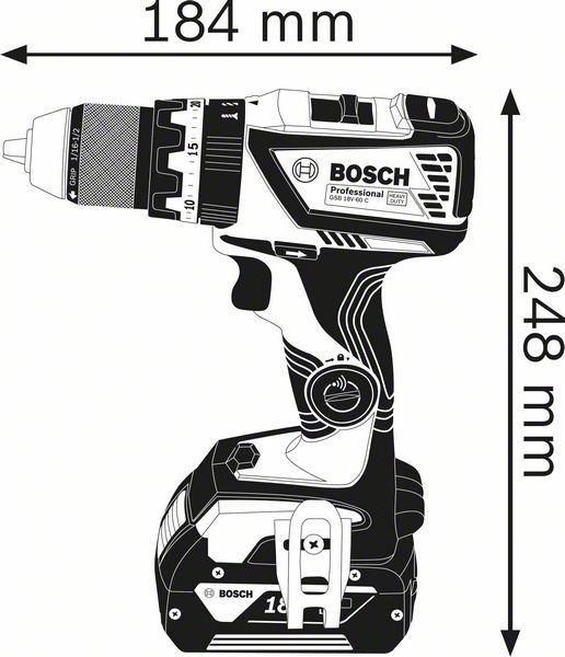 Bosch Professional GSB 18V-60 2X4.0 Ah