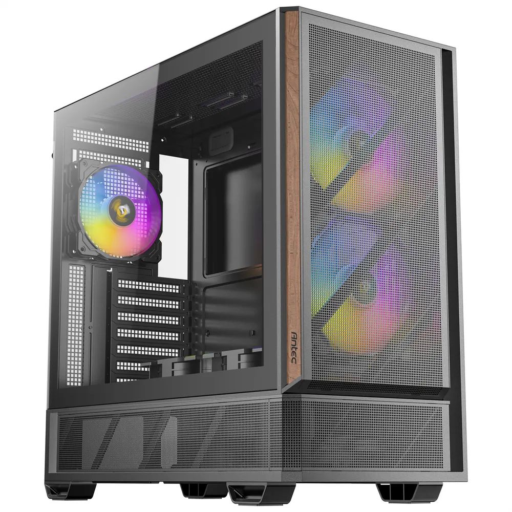 Antec Geh Mid P30 ARGB Wood ATX/M-ATX/M-ITX o.N. BK retail - Midi/Minitower - ATX
