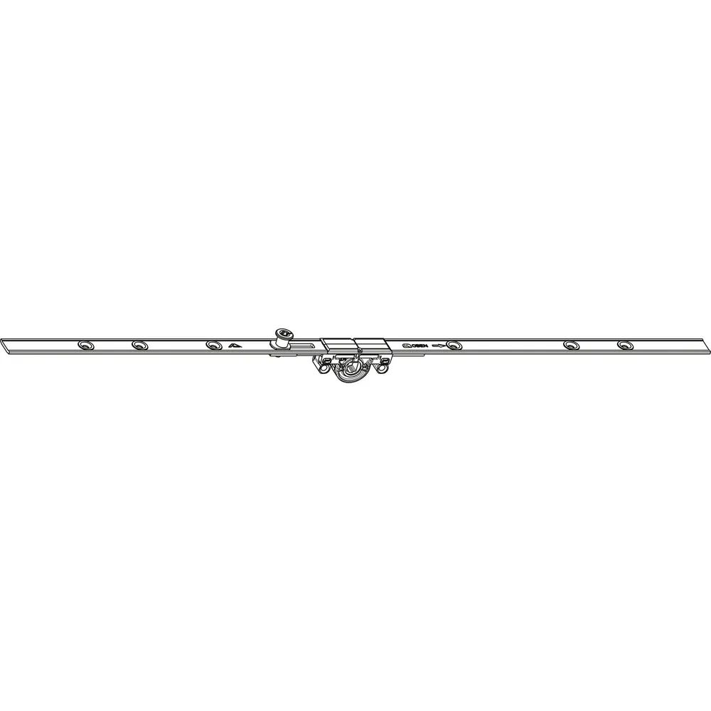 ROTO NT/NX Kantengetriebe mittig/variabel DM 15 mm L= 500 mm 1P Zapfen silber