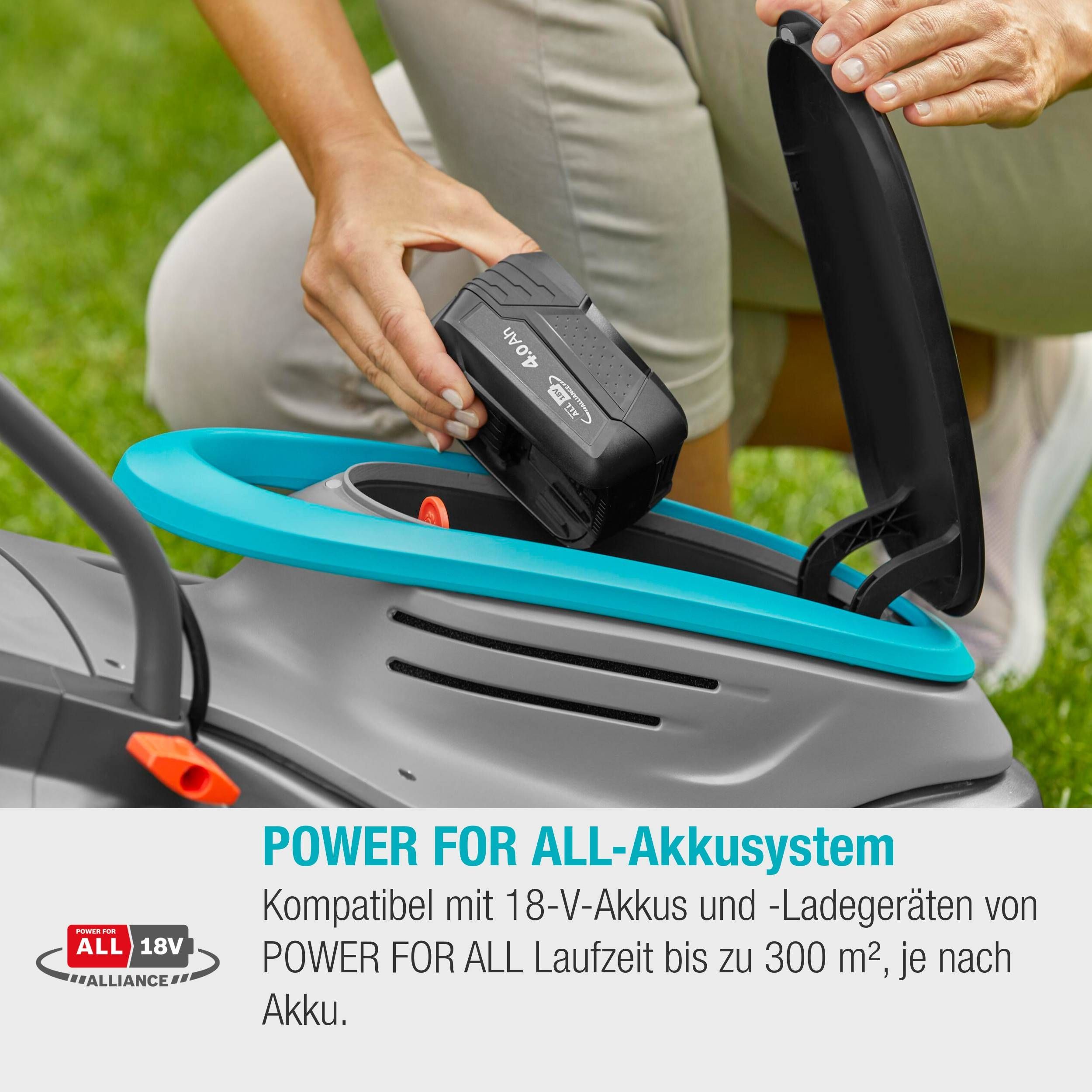 Gardena Akku-Rasenmäher PowerMax 32/18V P4A solo
