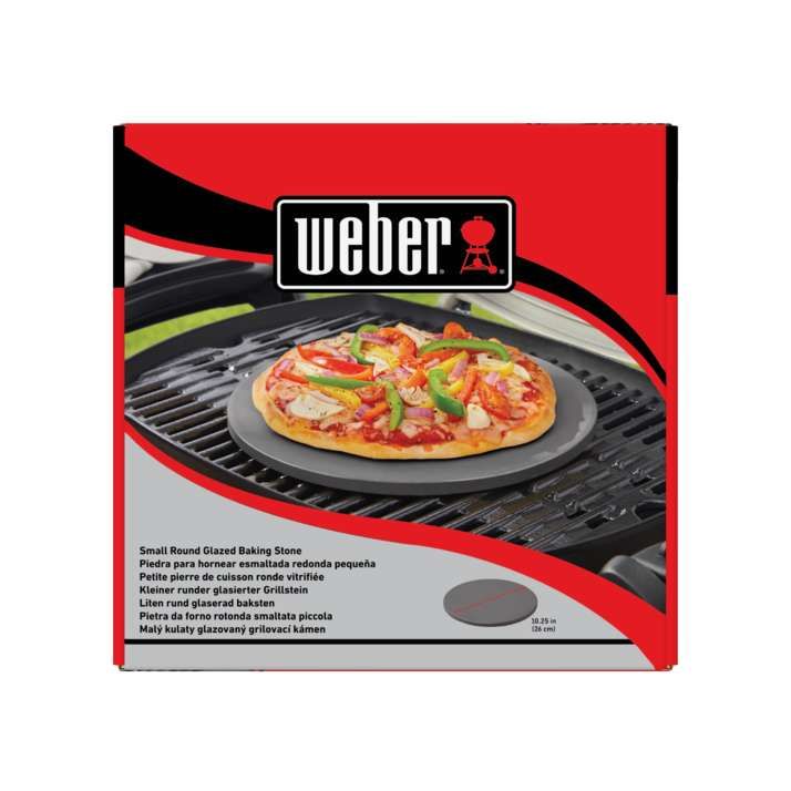 Weber kleiner runder glasierter Grillstein