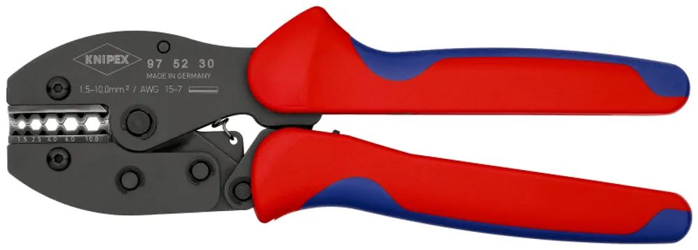 KNIPEX Crimpzange PreciForce® 220 mm, Rohrkabelschuhe 1,5-4/6+10