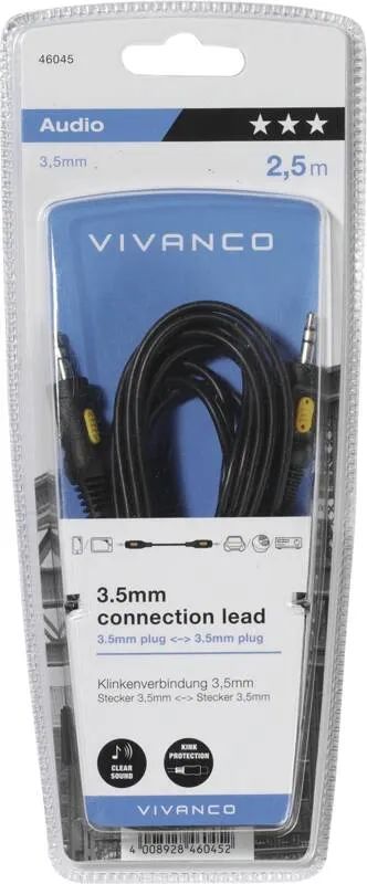 Vivanco Audiokabel Klinkenst. 3,5mm - Klinkenst.3,5mm, 2.5m