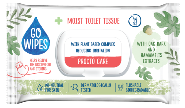 GOWIPES PROCTO Feuchtes Toilettenpapier 20x44Stk