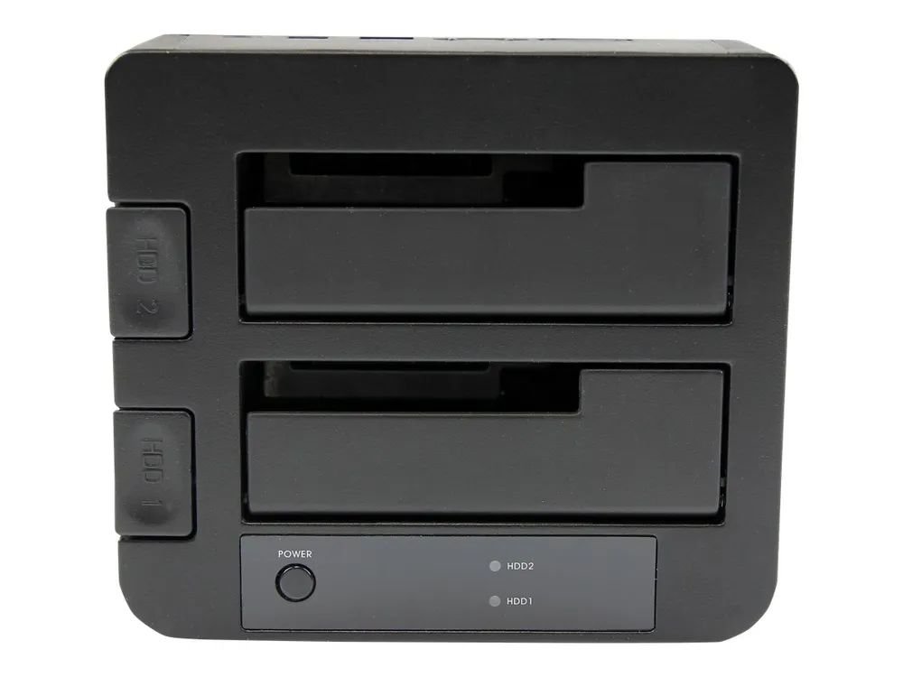 StarTech.com Dual-Bay USB 3.0 eSATA to SATA Hard Drive Docking Station, USB Hard Drive Dock, External 2.53.5 SATA IIIIII, SSDHDD Docking Station, Hot-Swap Hard Drive Bays - Top-Loading - Speicher-Controller - 2.5", 3.5" (6.4 cm, 8.9 cm)