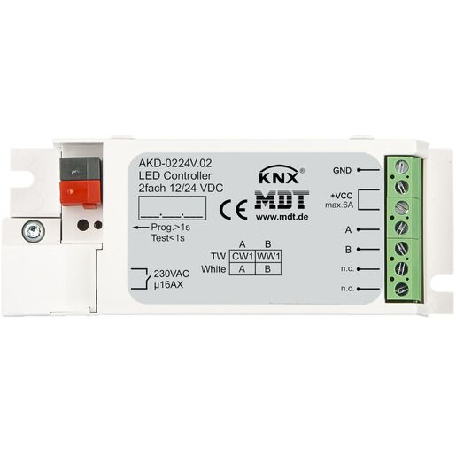 MDT LED CONTROLLER 2-KANAL 3/6A / MDT AKD-0224V.02