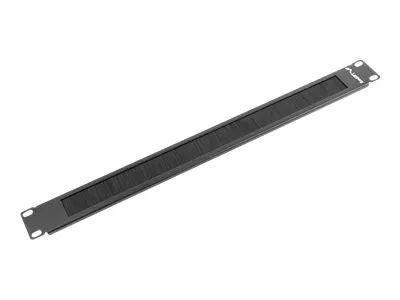 Lanberg Rack-Bürstenleiste - RAL 9004, Schwarz - 1U - 48.3 cm (19")