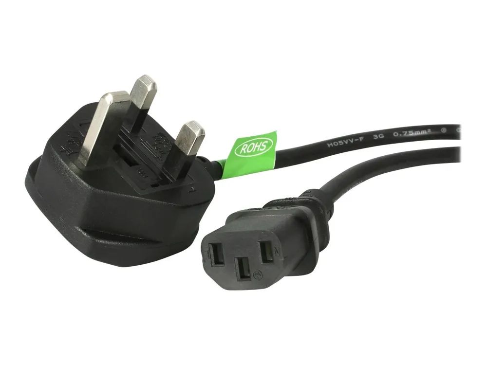 StarTech.com 1 m UK PC Stromkabel, BS 1363 zu C13, 18AWG, Kaltgerätekabel - Stromkabel - BS 1363 (S)