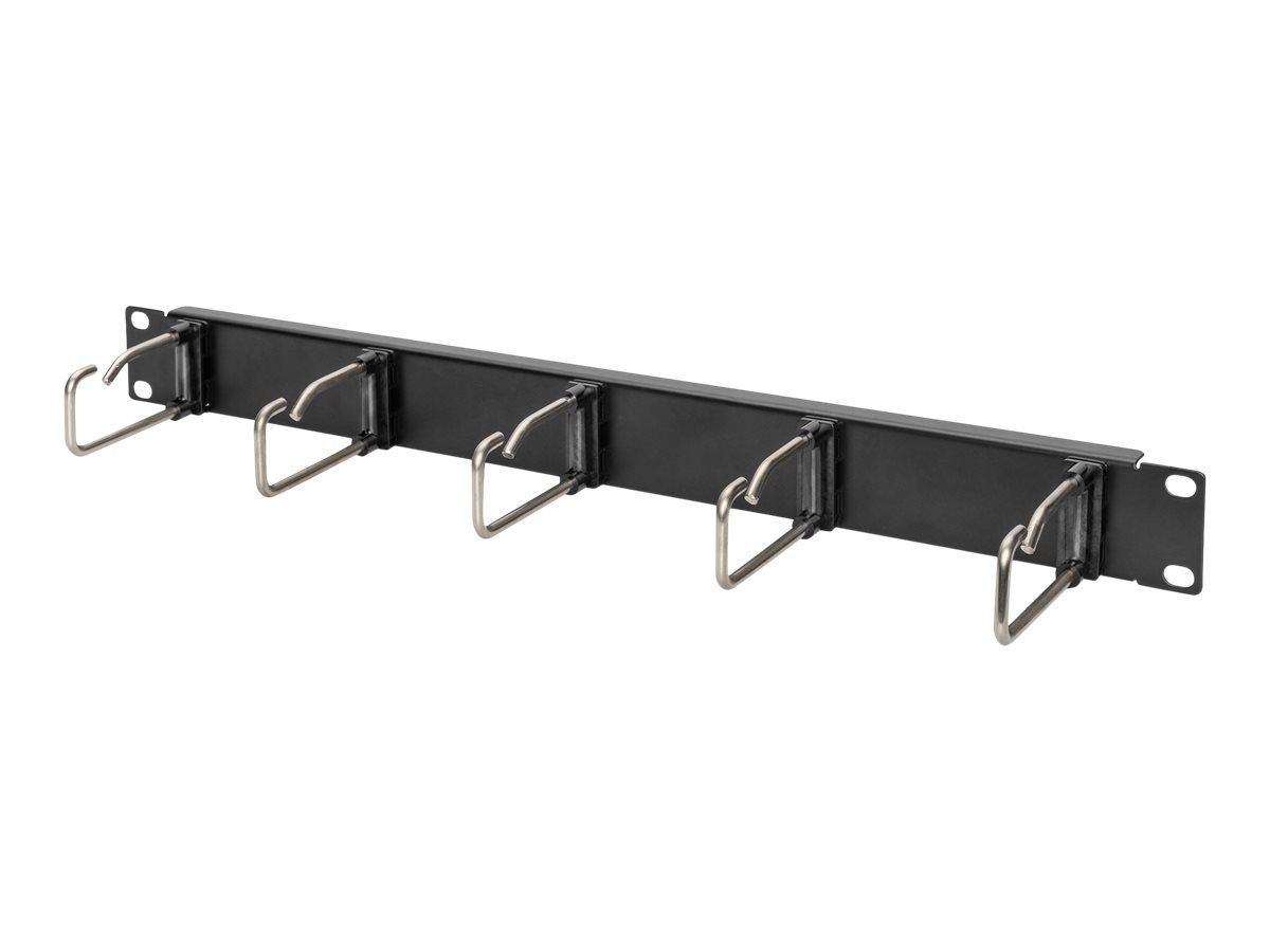 DIGITUS Kabelrangierpanel mit Stahlbügeln für 482,6 mm (19")-Schränke, 1HE