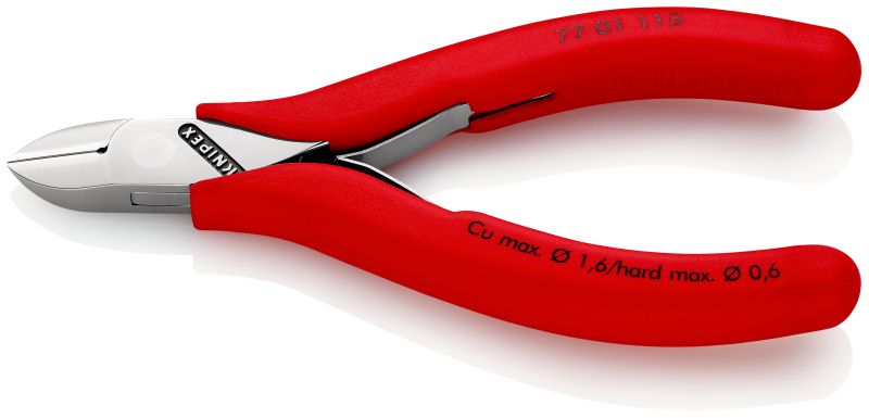 KNIPEX Elektronik-Seitenschneider mit Kunststoff überzogen 115 mm