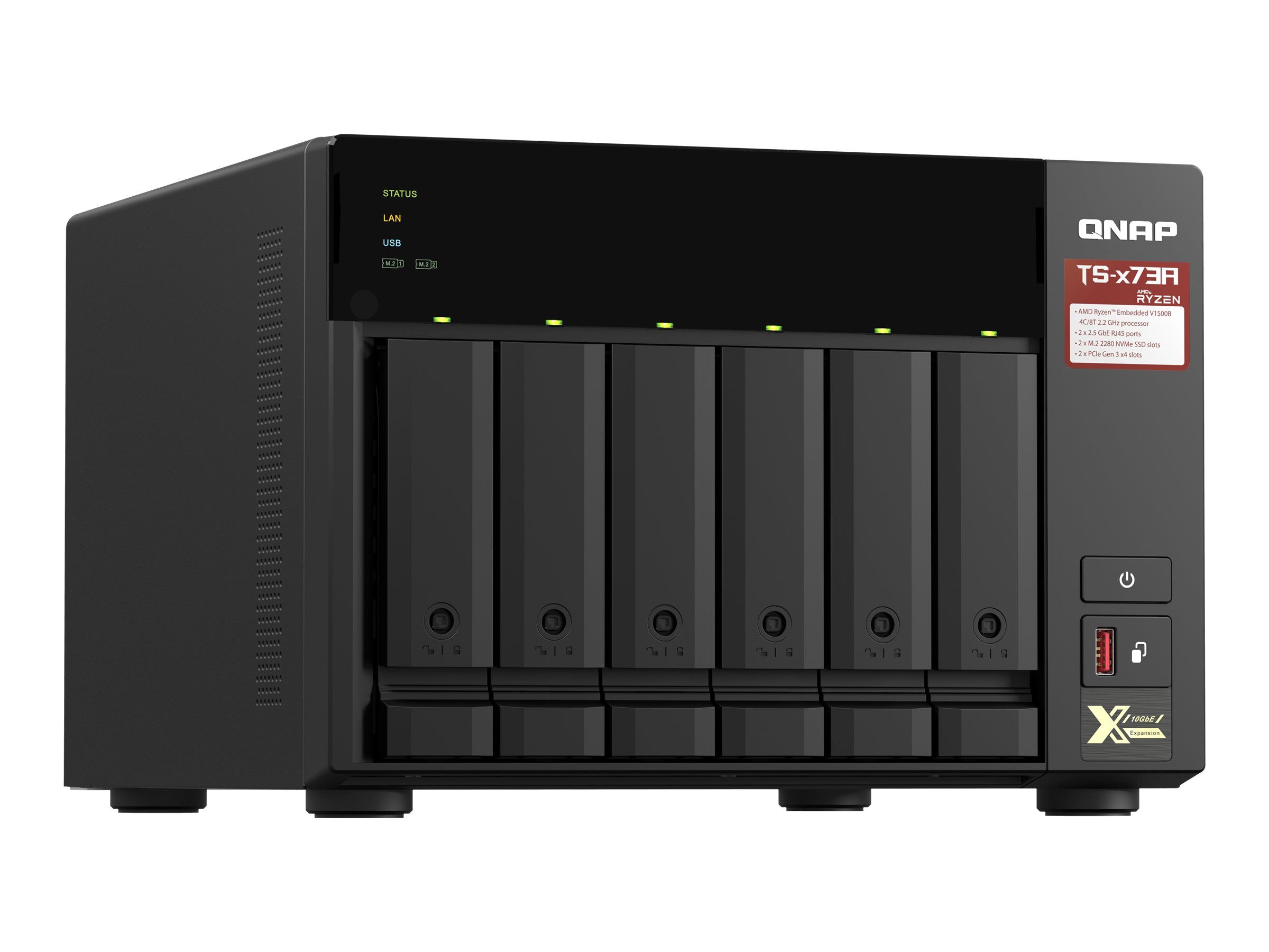 QNAP TS-673A - NAS-Server - 6 Schächte - SATA 6Gb/s